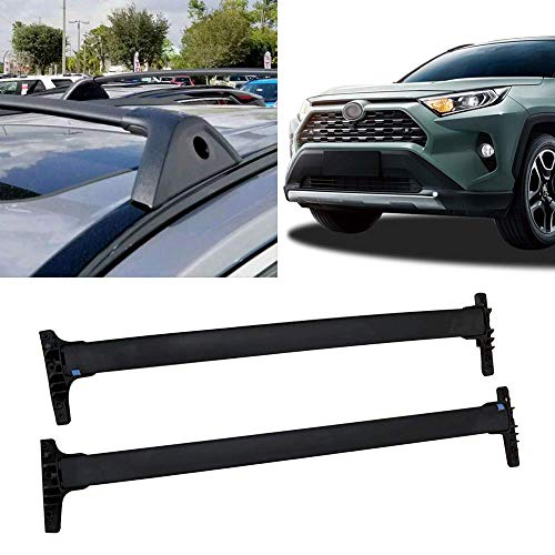 Aluminum Roof Rack Cross Bars For 2019-2020 Toyota RAV4 | Black CARMOCARSHOP CBRAV4
