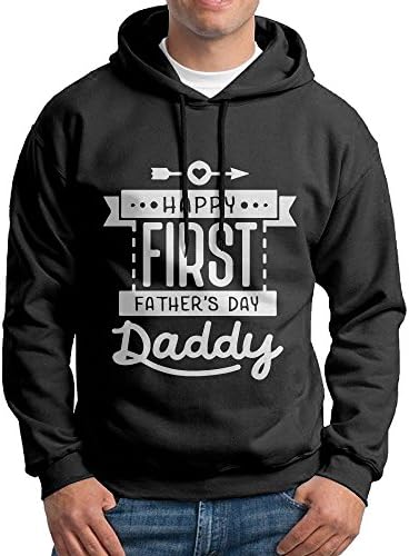 XiaoTing Men's Happy First Father's Day Daddy Fashion Jogging Black Sweater S