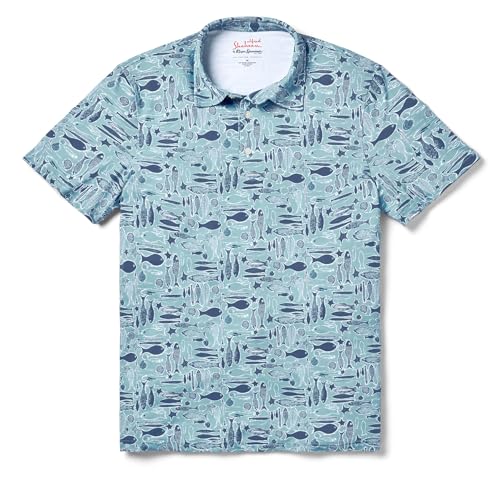 Reyn Spooner Ebb Tide Hawaiian Print Performance