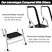Giantex 2 in 1 Non-slip Step Ladder Folding Stool w/Anti-Slip Handrails Grip and Additional Metal Bars 4 Step Ladder for Home and Office Use 62.5''H