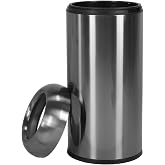 XEVALDRIC 61 Liter / 16 Gallon Open Top Tall Trash Bin with Detachable Lid | large 16-gallon capacity stainless steel commercial trash can with wear resistant industrial waste container for home office