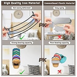 Fikoksol Hat Rack for Wall and Door, [2-Pack] Metal