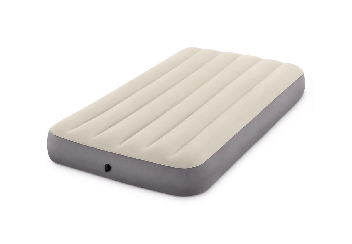 Intex Twin Dura-Beam Series Single High Airbed - Taupe/Grey, One Size