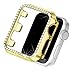 Secbolt 42mm Case Compatible with Apple Watch Band, Bling Full Cover Bumper Protective Frame Screen Protector for iWatch Series 3/2/1, Yellow Gold(42mm)