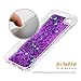iPhone 7 Case, ESEEKGO Floating Liquid Case for iphone 7 Soft Cover TPU Bumper Bling Bling Case (Purple)