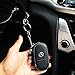 VILLSION Universal Car Key Holder Genuine Leather Case with Stainless Steel Hook Remote Key Fob Case with Metal Zipper Keychain Suit for Men Women, Black