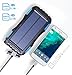 Soluser 25000mAh Portale Solar Power Bank Shockproof/Dustproof 2.1A USB Output Battery Bank, Outdoor Solar Charger Phone External Battery Chargers with Strong LED Light for cellphones