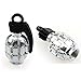 Ularmo 2PCS Grenade Alloy Valve Caps Dust Covers Bike Bicycle MTB BMX Car (silver)