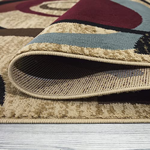 Ottomanson Jute Back Royal Collection Low Pile Rug, 5 ft 3 in x 7 ft