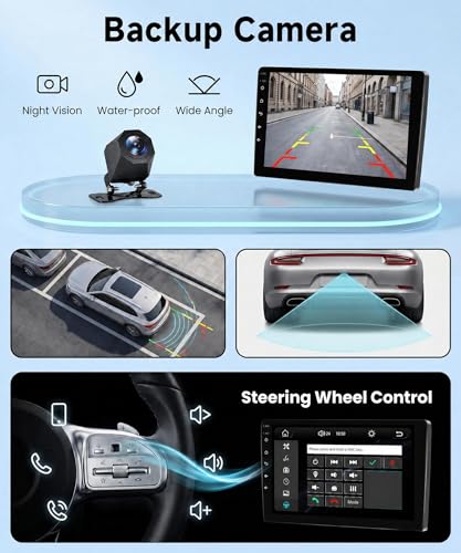 Rimoody Car Radio for Ford Focus Mk2 Mk3 Exi MT 2 3 2004-2011 Wireless Carplay Android Car You-Tube Vi-Link Bluetooth FM/RDS DSP EQ, 9 Inch Touchscreen Radio USB/AUX SWC Rear Camera