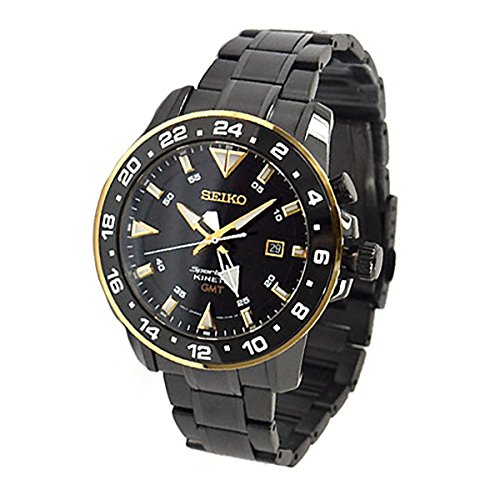 Seiko SUN026P1 Men's Kinetic Gmt,Stainless Steel Case & Bracelet,100m WR SUN026