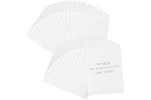 QTLCOHD 30 Pack Foam Boards 11x15 Inch Foam Core Board 1/5" Thickness White Poster Board Bulk Foam Boards for Projects Presentations School