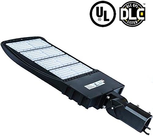 300W LED DLC Street Lights - 42000 Lumens, Outdoor LED Slip Fitter Street Lights(Photocell Capability) - Industrial or Commercial Security Street Lights - 5700K - (UL + DLC)