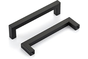 HOME EDIT Matte Black 30 Pack Square Bar Drawer Handles 5 Inch Drawer Pulls Stainless Steel Cupboard Door Handles for Bathroo