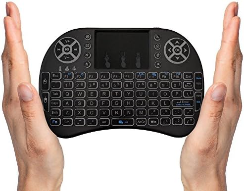 OEM Computer Keyboards FMKRFL1-US6 US Version Wireless Mini Keyboard with Touchpad for Android TV Box, Raspberry Pi 3 and HTPC, Black