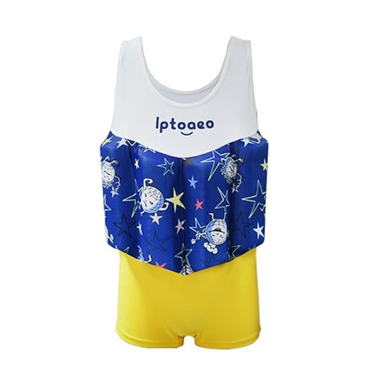 Gogokids Jungen Einteiler Bademode Bojen-Badeanzug - Badebekleidung für Kinder mit Schwimmbojen Ärmellos Float Suit Badeanzug