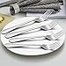 Hammered Silverware Set, LIANYU 40-Piece Stainless Steel Cutlery Flatware Set for 8, Tableware Eating Utensils, Mirror Finish, Dishwasher Safe