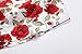 SSLR Men's Summer Rose Prints Button Down Short Sleeve Shirt