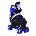 Scale Sports Adjustable Blue Quad Roller Skates for Kids Large Sizes for Ladies Teens