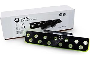 PNW Custom Large Slimline Green 13 Hole Magnetic Frag Rack w/Frag Lock | Acrylic Plugs Reef Coral Frag Holder for Aquarium (1/2" Glass Magnet)