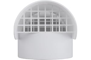 HOLDLY 4 Inch Vent Cap, Radon PVC Vent Cap for Radon Fan Pipe/Flue Pipe/Roof Pipe,Protects Against Rain, Snow, Animals, Fallen Leaves, and Fruit,Roof Vent Cover for Radon Mitigation System