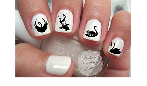Amazon.com : Swan Nail Art Decals : Beauty