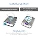 Digital Kitchen Scale Food Scale Weighing Lightweight Portable Mini Measuring Scale Multi functional Volume Measurement Gram Scale 11lb 5kg Silver Stainless Steel (Batteries Included)-White