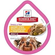 Hill's Science Diet 11123 Small Toy Breed Savory Chicken/Vegetable Stew Flavor Dog Food Tray (12 Pack), 3.5 oz