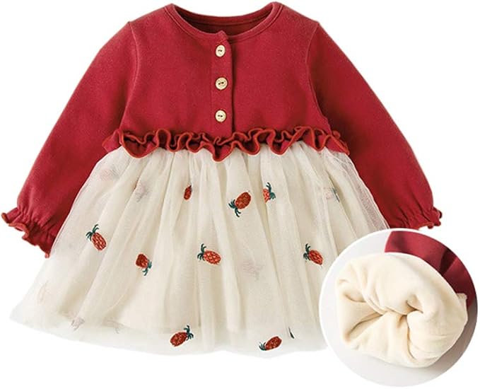 Amazon Co Jp Fairy Baby ベビーワンピース チュチュドレス チュールスカート 長袖 女の子 春秋服 プリンセス風 服 ファッション小物