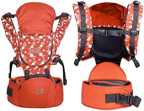 FEELIKE Baby Carrier SIX-Position, 360° Ergonomic Baby &amp; Child Carrier BABY HIP SEAT Carrier Orange