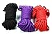 Soft Shibari Bondage Rope, Skin Friendly Thick Soft Cotton BDSM Rope | Black Red 3 x PC 96 Feet