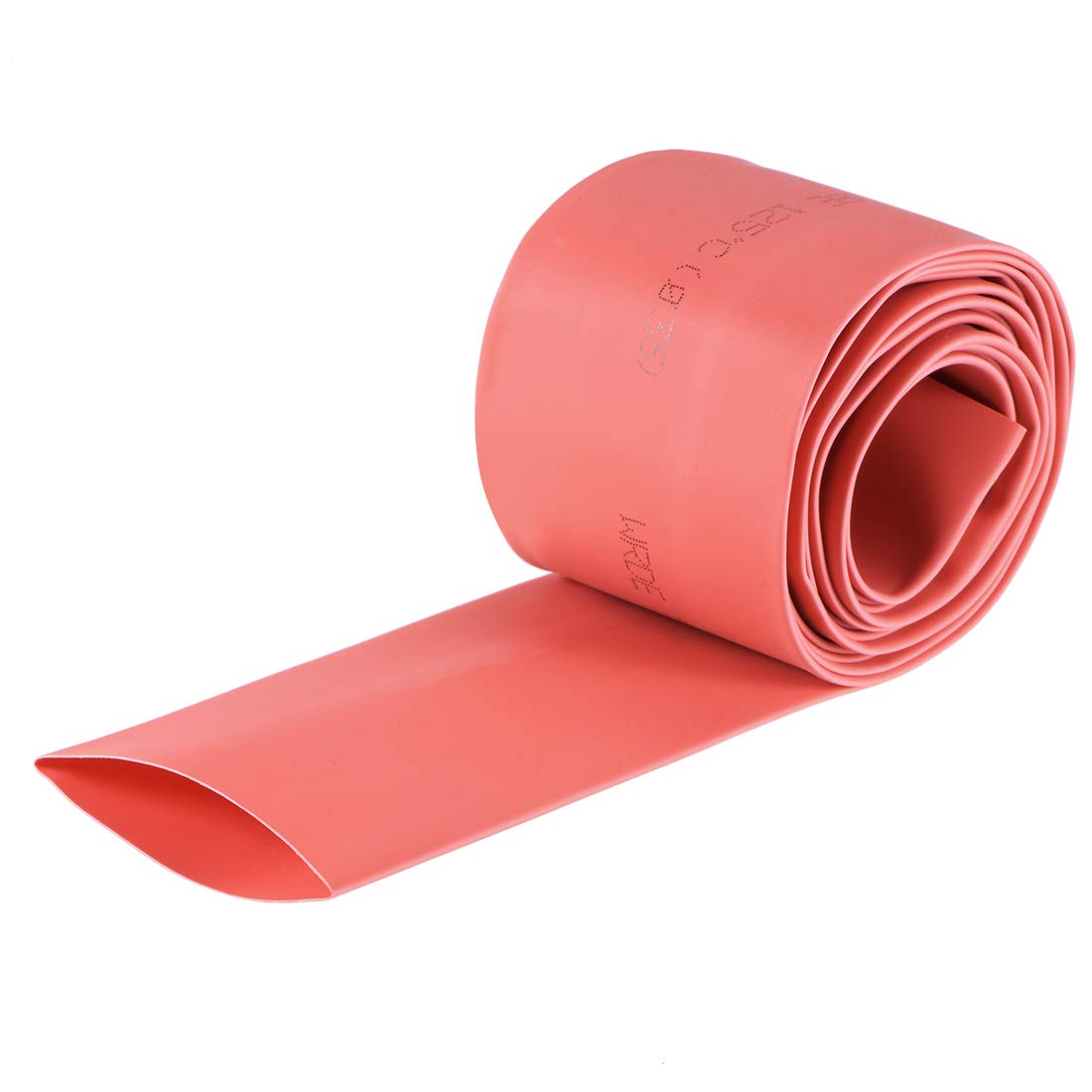 sourcing map Heat Shrink Tubing, 57mm Flat Width 2:1 rate Shrinkable Tube Cable Sleeve 2m - Red