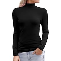 Abardsion Women's Long Sleeve Mock Turtleneck Shirts 2025 Fleece