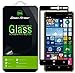 [2-Pack] Dmax Armor for Nokia Lumia 830 Screen Protector, (Full Screen Coverage) [Tempered Glass] Anti-Scratch, Anti-Fingerprint, Bubble Free, (Black)