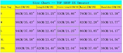 Top Shop Womens Crew Neck Pullover Long Sleeve Slim knitted Cashmere Sweater Shirt Knitwear,M