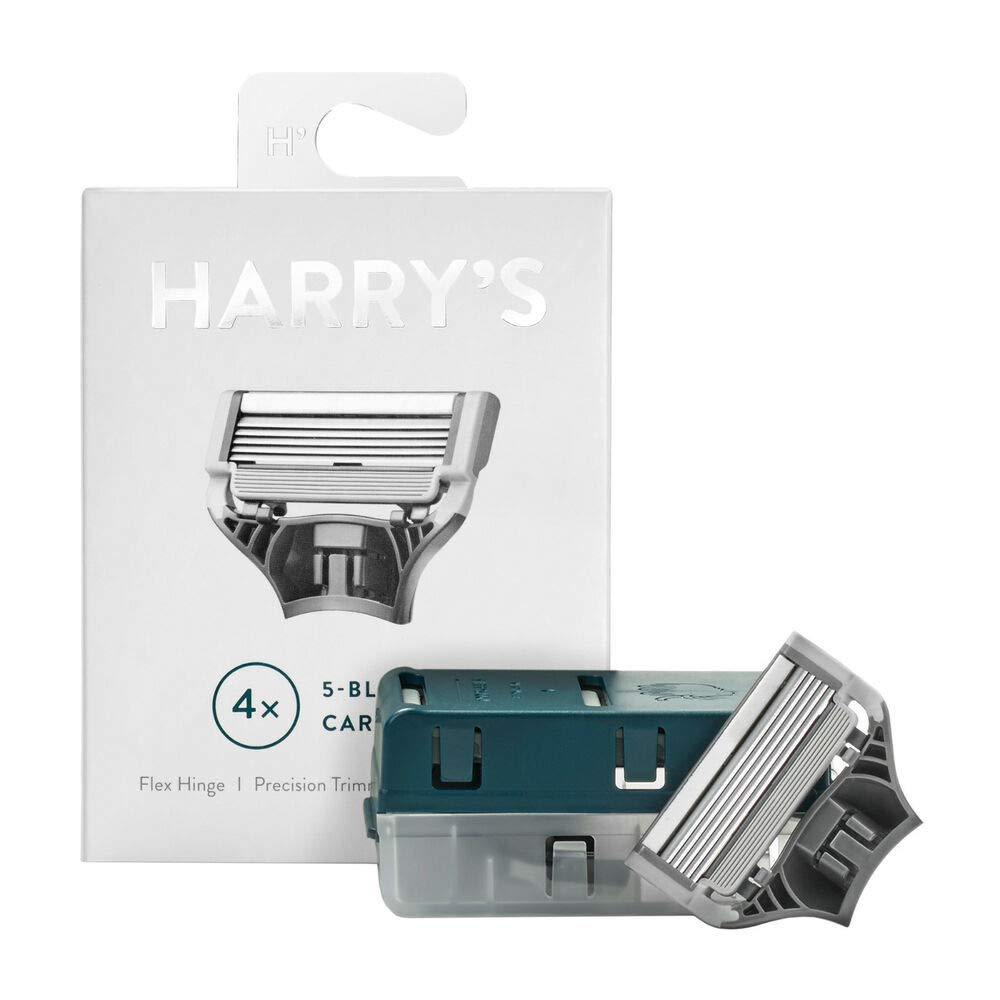 Harry's German 5-Klingen-Patronen für Rasierer, Nachfüllpackung, Präzisionstrimmer, Flex HI, 4er-Pack