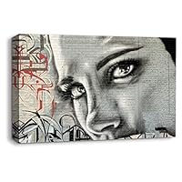 Canvas Wall Art Creative Graffiti Canvas Prints Home Artwork Decoration for Living Room Bedroom - 12x18 inches