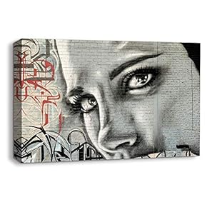 Canvas Wall Art Creative Graffiti Canvas Prints Home Artwork Decoration for Living Room Bedroom - 12x18 inches