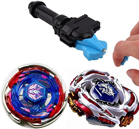 Battling Set Cosmic Pegasus / Big Bang Pegasis F:D Metal Fury Battling BB-105 +Meteo L-Drago LW105LF Metal Masters 4D Generic BB-88 battling top + Blue Power String Laucher + GRIP, Complete Set