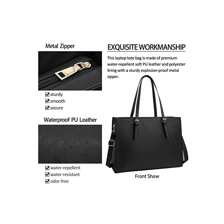 NUBILY Laptop Bags for Women 15.6 inch Large Leather Tote Bag Ladies