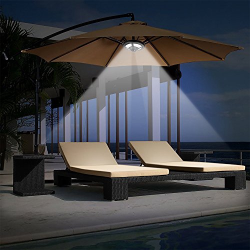 Solar Umbrella Lights Outdoor,AVEKI Patio Umbrella with Solar Lights 36 LED Super Bright Multi-Function Cordless Umbrella Pole Lights for Camping Tent Patio Garden Backyard (Black) - Thumbnail 5