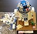 Star Wars R2D2 mini blocks character 3D puzzle brain teaser challenge (assembly required): tiny, cute, plastic building blocks for display, DIY (Do-It-Yourself) education and fun. BONUS, Glue included