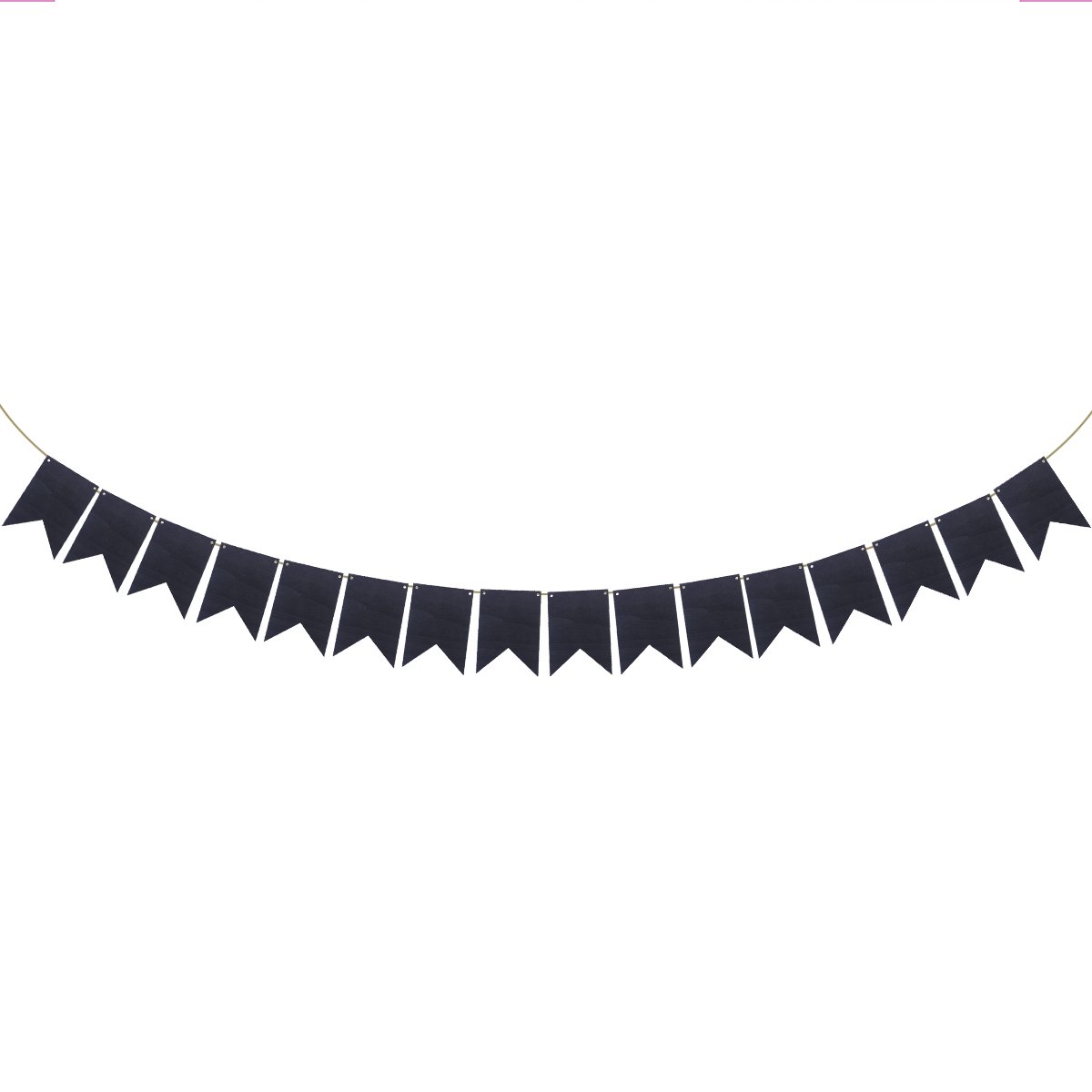 BESTOYARD 16pcs Chalkboard Banner Wooden Hanging Garland Party Decoration