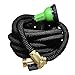 TheFitLife Flexible & Expandable Garden Hose - 25/50/75/100 Ft With Strongest Triple Core Latex & Solid Brass Fittings Free Spray Nozzle 3/4 USA Standard Kink Free Easy Storage Water Hose (75Foot)