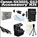 Accessory Kit for The Canon SX30IS SX30 is Canon G12 Digital Camera Includes USB High Speed Card Reader + Extended Replacement NB-7L (1500mAH) Battery + Ac/Dc Charger + Case + Mini HDMI Cable + More