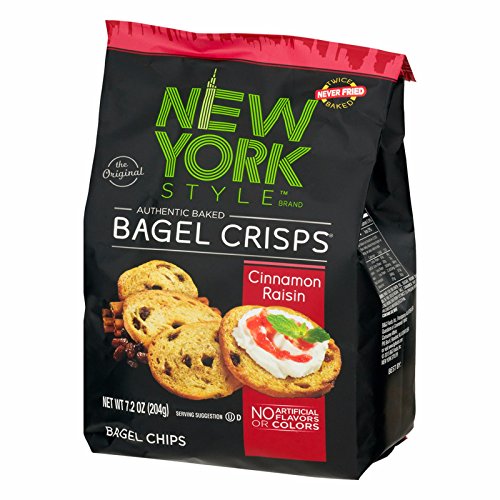 New York Style Bagel Crisps CINNAMON RAISIN, 7.2 Ounce (Pack of 3