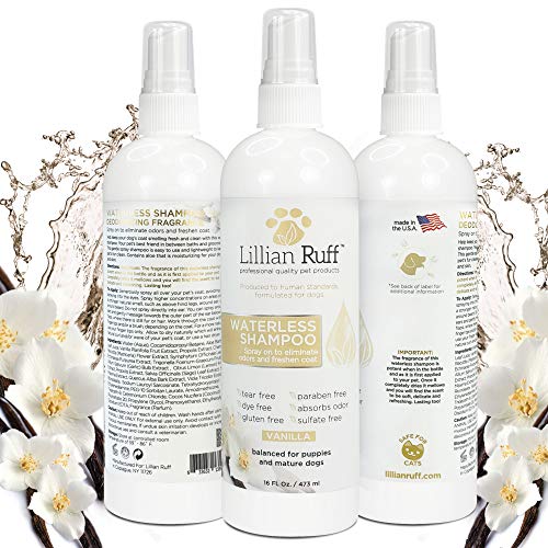 Lillian Ruff Waterless Dog Shampoo No Rinse Quick Dry Shampoo Spray