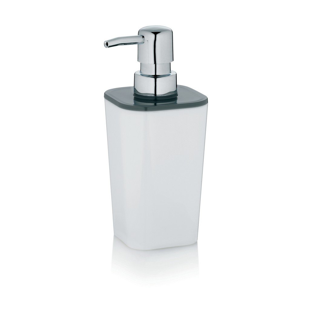 Kela "Nuria Liquid Soap Dispenser, Plastic, White/Grey