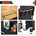 KingCamp Outdoor Portable Cook Station Multifunctional Camping Kitchen Natural Bamboo Oversized Quick Open Easy To Clean Cooking Table with Storage Organizer, Windscreen Hooks for BBQ.