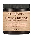 Tucuma Body Butter 4 oz. 100% Pure Raw Fresh Natural Cold Pressed. Skin Body and Hair Moisturizer, DIY Creams, Balms, Lotions, Soaps.
